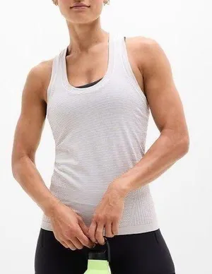ATHLETA Momentum Seamless Tank in White Mini Stripe Sz. Small thumbnail 1