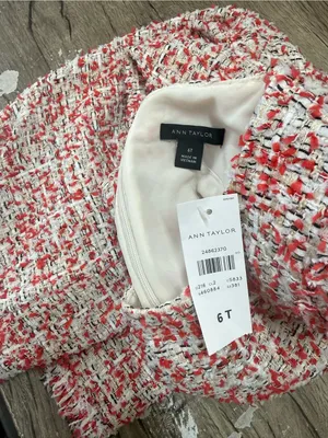 Ann Taylor Petite Textured Tweed Shift Dress size 6t NWT thumbnail 5