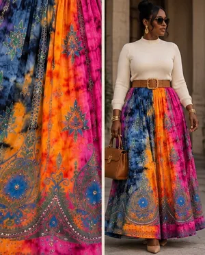 Made in India Embroidered Sequin & Beaded Skirt thumbnail 4