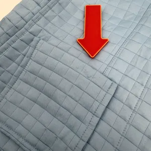 Harve Bernard Jacket Womens 10 Blue Quilted Button Up Cuff Sleeves - flaws/read thumbnail 6