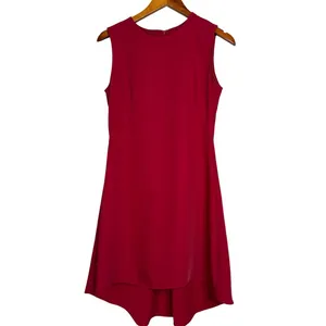 Nha Khanh Sleeveless Asymmetric High-Low A-Line Dress Cocktail Mini Dress 2 Red thumbnail 14