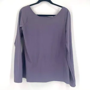 CALIA by Carrie Underwood Women's‎ Long Sleeve Elastic V Back Top Purple Large thumbnail 2