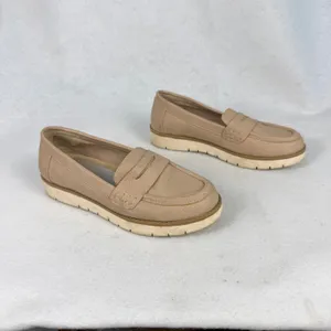 Eloise‎ Penny Loafers Womens 6M Platform Lug Sole Beige Neutral Beige thumbnail 4