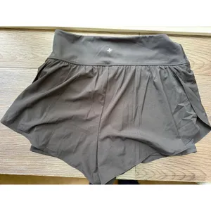 Halara Black High‎ Waisted 2-in-1 Flowy Active Shorts Women Large thumbnail 2