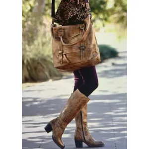 Bed | Stu Fate Tall Distressed Leather Cobbler Series Boots Women's Sz. 6 thumbnail 3