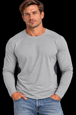 Lululemon Light Gray Performance Tech Long Sleeve Tee thumbnail 1