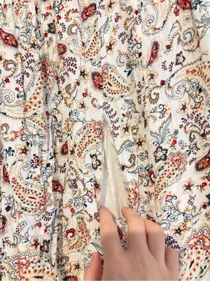 Moda floral Paisley Maxi Skirt cream size 2X thumbnail 6