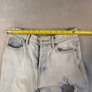 PacSun Womens High Rise Straight Distressed Light Wash Button Fly Jeans Size 24 thumbnail 11