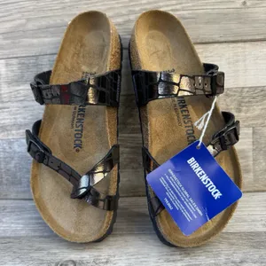 Birkenstock Mayari Microfiber Gator Gleam Copper Sandal Women Size New thumbnail 1