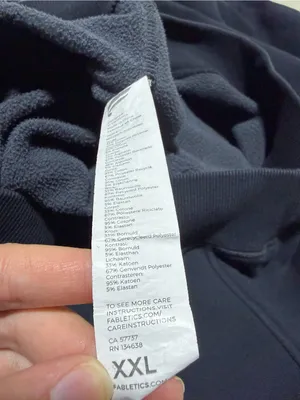 Fabletics Black Sweatshirt with White Sleeve Logo XXL thumbnail 7