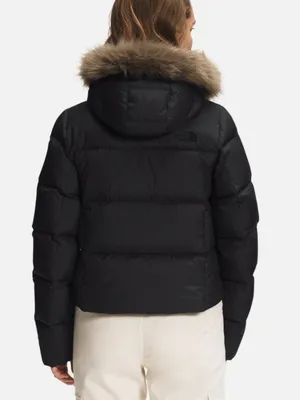 The North Face 550 Dealio Down Crop Black Fur Trim Coat Jacket Women’s XS thumbnail 2