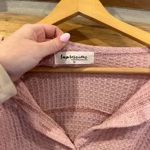Impressions Pink Waffle Knit thumbnail 3