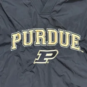 SportTek Purdue Boilermakers Pullover Windbreaker Jacket Women Small Black VNeck thumbnail 2