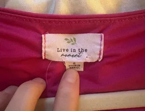 Revolve Live in the moment pink cropped top thumbnail 4