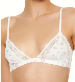 Forever 21 NWOT Lace-Trim Ditsy Floral Bralette - small thumbnail 1