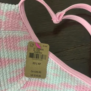 Pink and White Bikini top Size XS thumbnail 2