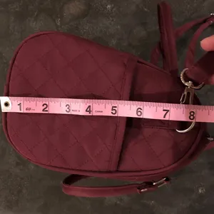 Quilted Burgundy Women’s Carryall Shoulder Bag thumbnail 9