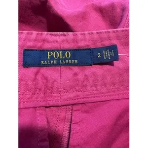 Polo Ralph Lauren Magenta Pink Linen Blend Wide Leg Pants 2 High‎ Rise Trousers thumbnail 7
