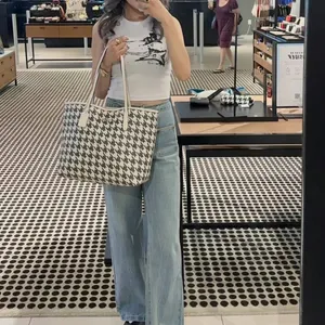 coach City Tote Bag With Houndstooth Print cj626 thumbnail 6