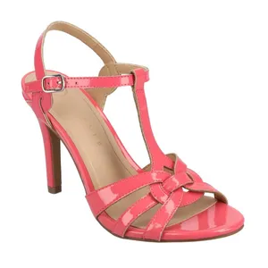 Journee Collection Woven T-Strap Womens Dress Sandals Patent / Coral Pink 9M thumbnail 7