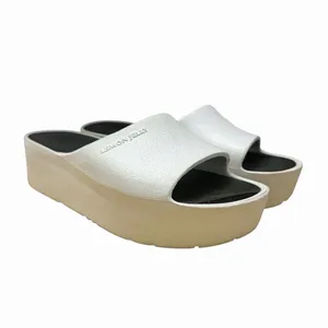 Lemon Jelly EU 37 US 6.5-7 Platform Sandals Slides White Lightweight Vacation thumbnail 2