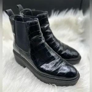 Chunky Black Boots BP Nordstrom Size 8.5 thumbnail 6