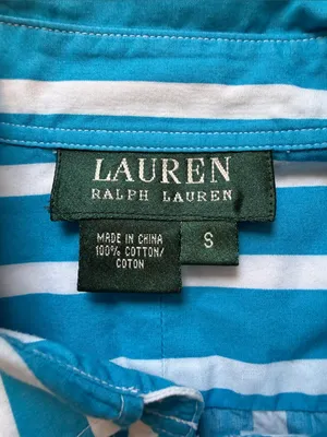 Lauren Ralph Lauren striped cotton button up shirt sz S thumbnail 2