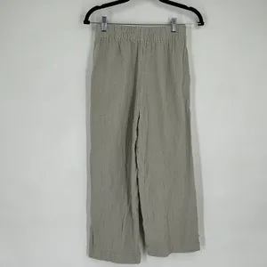 Madewell Breezewoven Pull On Wide Leg Pants Sz XS Linen Blend Casual‎ Sage Green thumbnail 5