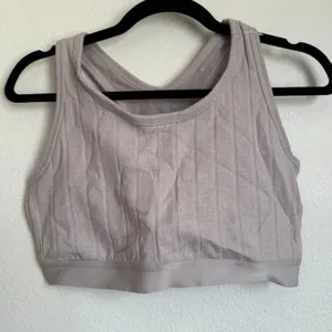 NWT AERIE‎ Ribbed Racerback Bra in Pale Purple thumbnail 1