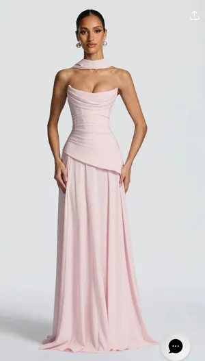 Blush pink formal dress thumbnail 1