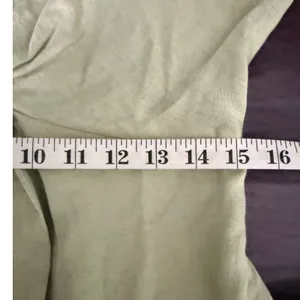 Anthropologie Sage Green Linen Blend Twist Front Midi‎ Dress US 8 UK 12 EU 40 thumbnail 10