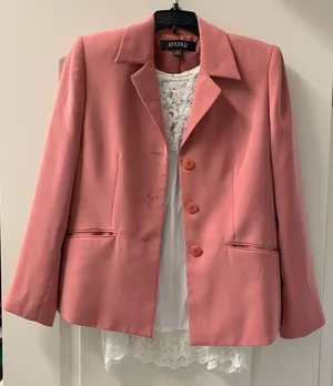 Vintage Pink Blazer Size 4 thumbnail 1