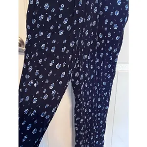 Westport Women's Navy White Design‎ Short Sleeve Jumpsuit Zips in Back Size 10 thumbnail 3