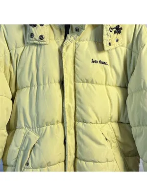 iets frans... Lime Hooded Puffer Jacket Yellow Size M thumbnail 4