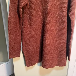 Old Navy Women's‎ Size Medium Cozy Tunic Pullover Sweater Rust Brown Mock Neck thumbnail 4
