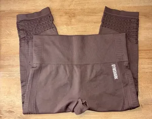 Gymshark Energy+ Seamless Cropped Leggings Size Small Adjustable- Brown thumbnail 2