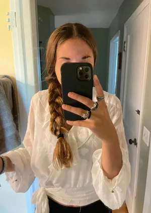 Anthropologie White Long Sleeve Blouse thumbnail 8