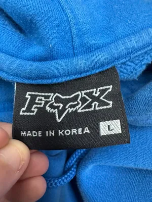Vintage Fox Racing Motocross Blue Hoodie Size Large thumbnail 5