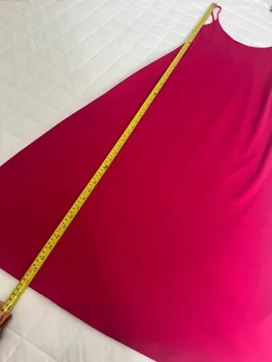 Zara Fuchsia Slip Maxi Dress Minimalist Barbiecore Summer Vacation Size S thumbnail 6