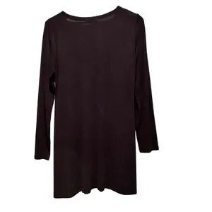 Eileen Fisher Black 100% Silk Tunic Top Medium Minimalist‎ Lagenlook thumbnail 2