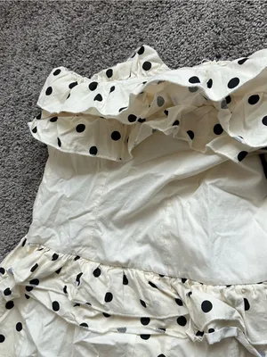 SHEIN White Maxi Dress with Black Polka Dots thumbnail 3