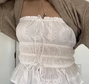 White Eyelet Tube Top Wild Fable thumbnail 1