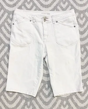 ST. JOHN’S BAY White Denim Bermuda Shorts 10 thumbnail 1