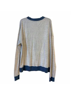 Champion Women's Teal & White Striped Long Sleeve Sweatshirt - Size XL - b13 thumbnail 2