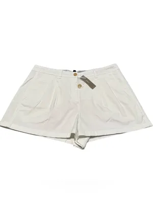 J. Crew Heritage Pleated Shorts Women's 10 Chino White Cotton Casual Preppy NWT thumbnail 4