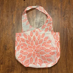 Free People FP Movement Reusable Tote Bag Coral Pink Floral Ripstop Shopper thumbnail 2