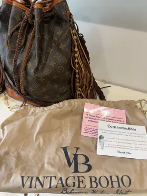 Vintage Boho Bag Authentic Noé Brown thumbnail 6