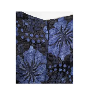 NWT Lulu's Molinetto Navy Blue Lace Ruffled Tiered Maxi Dress Size M thumbnail 12