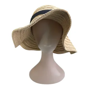 Madewell Packable Braided Straw Hat Summer Beach Travel Vacation Sz M/L thumbnail 4