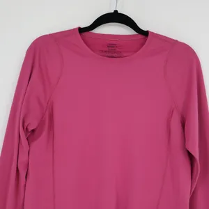 Patagonia Women's Pink Long Sleeve Shirt Size Lage‎ Base Layer Outdoor Hiking thumbnail 2